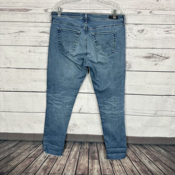 AG Adriano Goldschmied Jeans Womens 32 Blue Legging Ankle Skinny Stretch - Picture 5 of 16